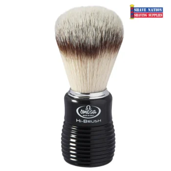 Shaving Brush with Synthetic Bristles and Bee‑Hive Handle