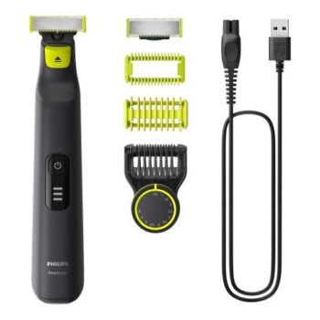 Philips One Blade Face Trimmer With 1 and 3 mm 2 Click On Stubble Combs, QP1424/10
