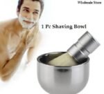 Hair Barber Brush & Soap Mug Bowl with Lid