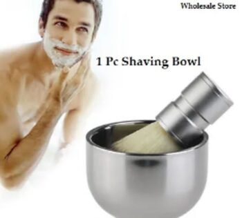 Hair Barber Brush & Soap Mug Bowl with Lid