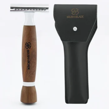 Grain & Edge Safety Razor with Leather Pouch for Men