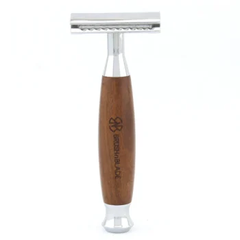 Lee Double Edge Razor in Wooden, Ivory & Black Handle